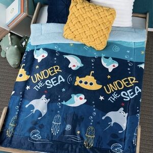 Under the Sea Bedding Set Borrega Premium 1.05x1.40m Baby Blanket (submarine)